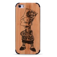 ДЕРЕВЯННЫЙ ЧЕХОЛ ДЛЯ IPHONE 5/5S БАРТ СИМПСОН, 1038, Woodoo Case - Купить в интернет-магазине Darilka.com.ua