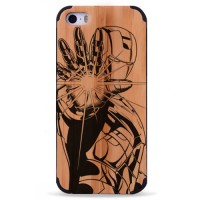 ДЕРЕВЯННЫЙ ЧЕХОЛ ДЛЯ IPHONE 5/5S IRONMAN, 1046, Woodoo Case - Купить в интернет-магазине Darilka.com.ua