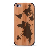 ДЕРЕВЯННЫЙ ЧЕХОЛ ДЛЯ IPHONE 5/5S КАРТА МИРА, 1904, Woodoo Case - Купить в интернет-магазине Darilka.com.ua