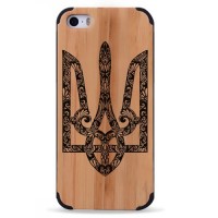 ДЕРЕВЯННЫЙ ЧЕХОЛ ДЛЯ IPHONE 5/5S ГЕРБ УКРАИНЫ, 991, Woodoo Case - Купить в интернет-магазине Darilka.com.ua