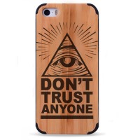ДЕРЕВЯННЫЙ ЧЕХОЛ ДЛЯ IPHONE 5/5S DON'T TRUST ANYONE, 2291, Woodoo Case - Купить в интернет-магазине Darilka.com.ua