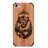ДЕРЕВЯННЫЙ ЧЕХОЛ ДЛЯ IPHONE 5/5S КОРОЛЬ ЛЕВ, 2506, Woodoo Case - Купить в интернет-магазине Darilka.com.ua