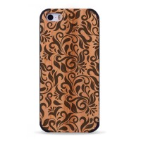 ДЕРЕВЯННЫЙ ЧЕХОЛ ДЛЯ IPHONE 5/5S  ЦВЕТОЧНЫЙ УЗОР, 975, Woodoo Case - Купить в интернет-магазине Darilka.com.ua