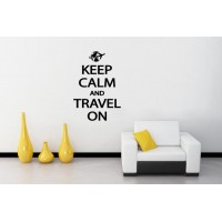 Интерьерная наклейка Keep Calm And Travel On, Keep clm and travel on 2, Chatte Интерьерная наклейка Keep Calm And Travel On, Keep clm and travel on 2, Chatte - Купить в интернет-магазине Darilka.com.ua
