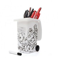 Органайзер для ручек и карандашей Wheelie Bin Desk Tidy DIY Luckies Органайзер для ручек и карандашей Wheelie Bin Desk Tidy DIY Luckies